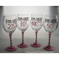 hand painted birthday party glass drinkware wine glasses                        
                                                Quality Choice